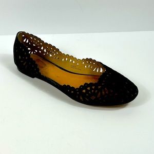 Corso Como Perforated Black Ballet Flats, Size 8 1/2